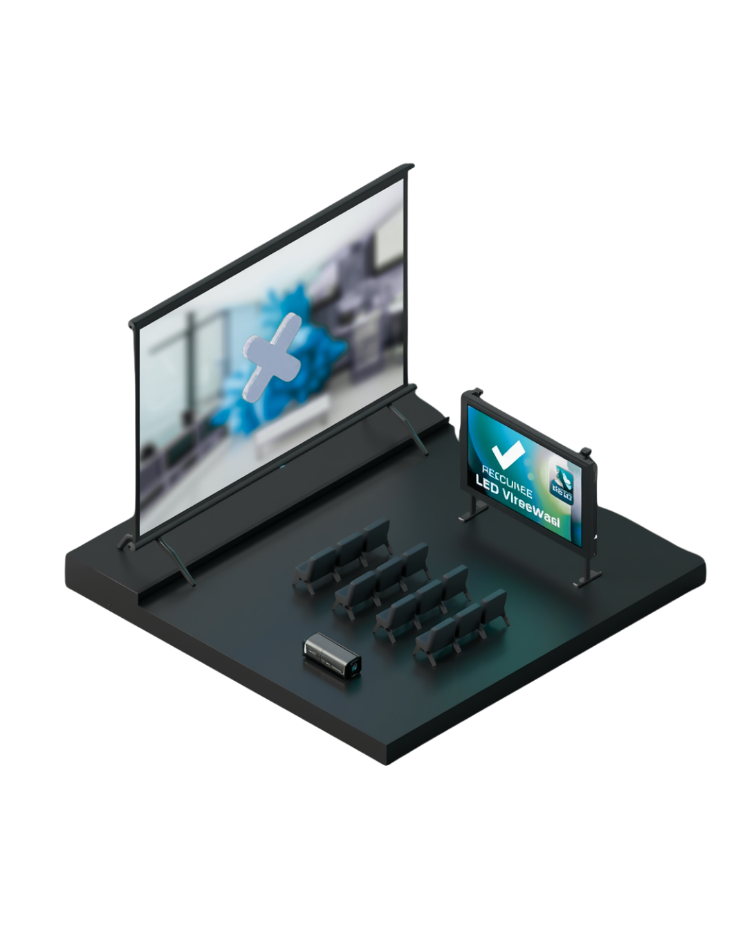 Comparativo projeção vs painel LED para evento corporativo - Levium Eventos