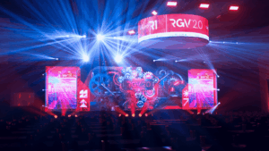 Estrutura de LED e palco profissional no evento RGV 38 realizado em São Paulo
